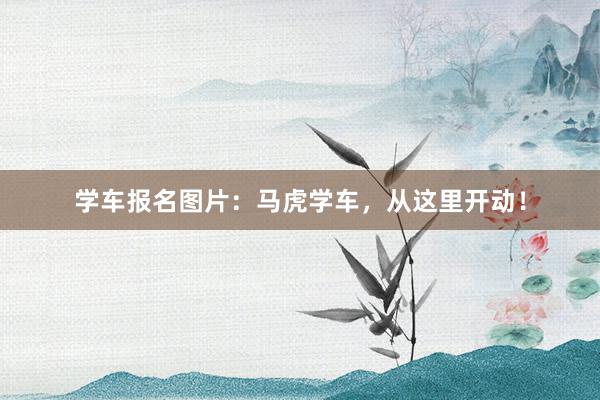 学车报名图片：马虎学车，从这里开动！